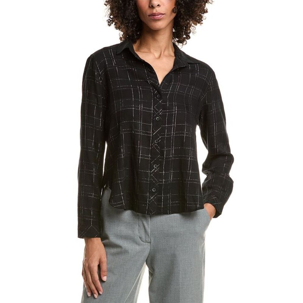 Bella Dahl Womens  Button Down Top, Black